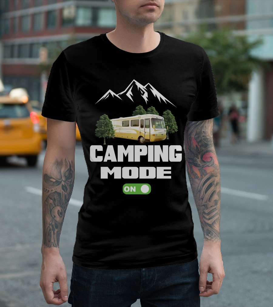 Camping Mode On Safari Zanzibar Mountain RV Adventure T-Shirt