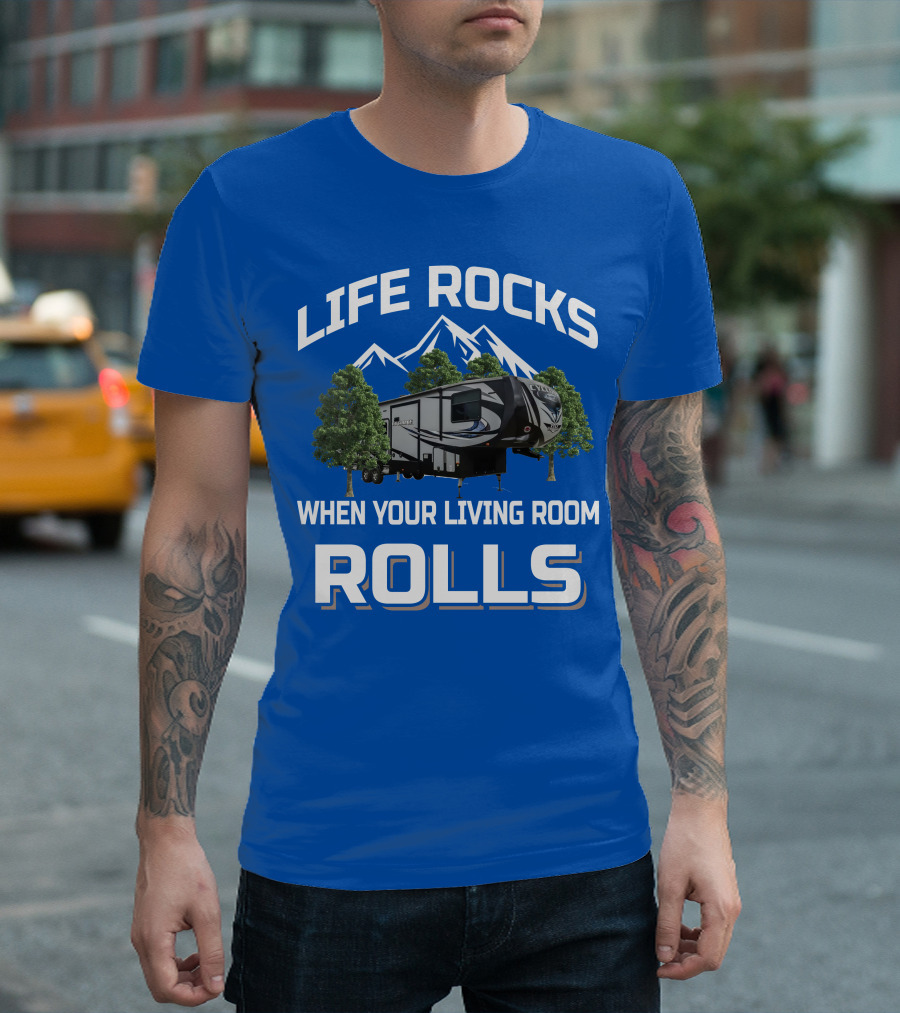 LIFE ROCKS WHEN YOUR LIVING ROOM ROLLS HEARTLAND CYCLONE T-Shirt