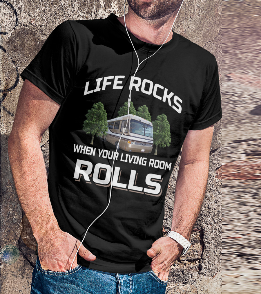 Life Rocks When Your Living Room Rolls Safari Serengeti 4006 Ivory Edition T-Shirt