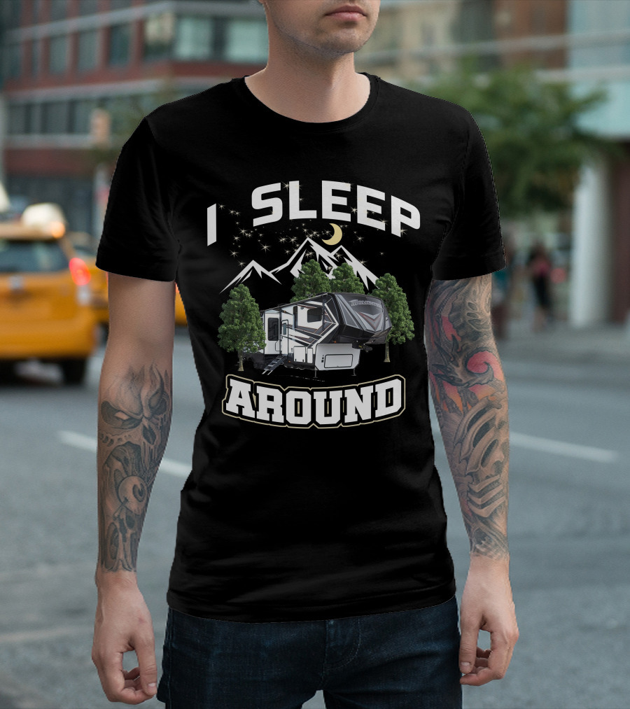 I Sleep Around Grand Design Momentum 376THS Camper Mountain Scene T-Shirt