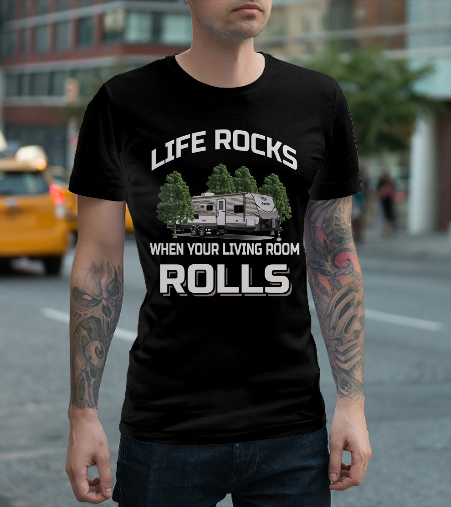 Life Rocks When Your Living Room Rolls Jayco Jay Flight 24RBS T-Shirt