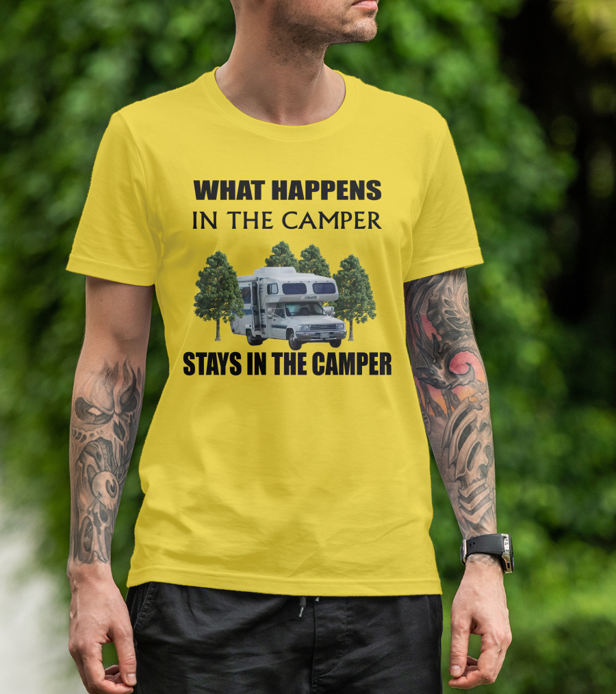 1987 Toyota Sunrader What Happens In The Camper Stays In The Camper T-Shirt