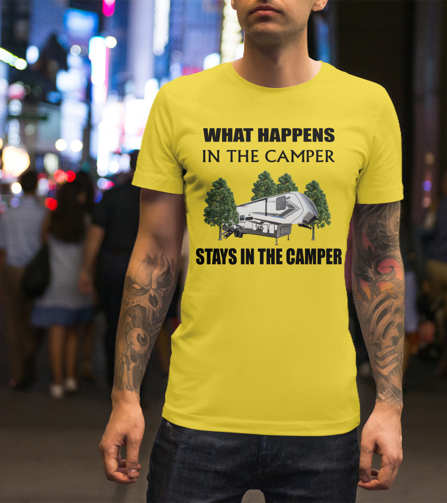 What Happens In The Camper Stays In The Camper Grand Design Momentum 353G T-Shirt