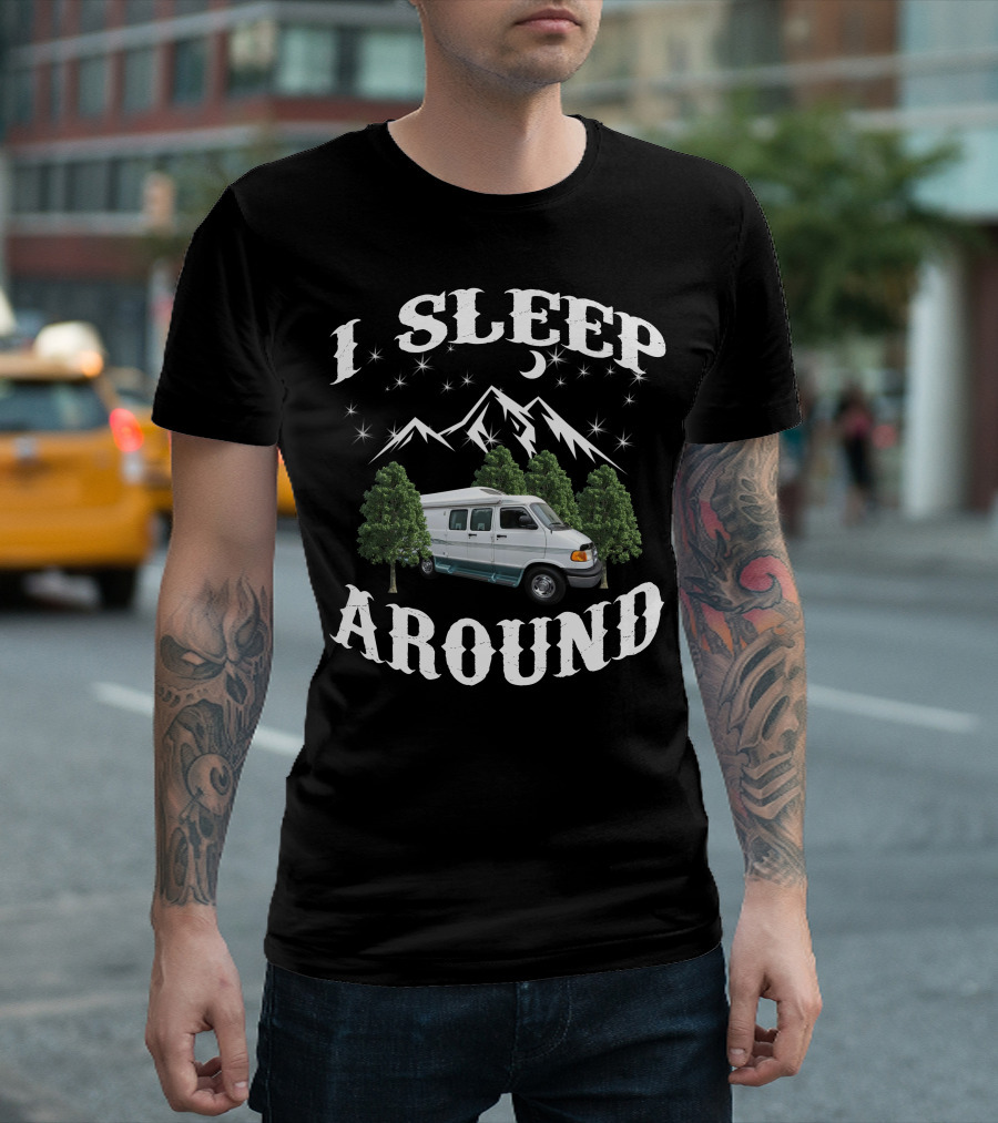 2001 Roadtrek 190 Popular I Sleep Around Camper Van Mountains T-Shirt