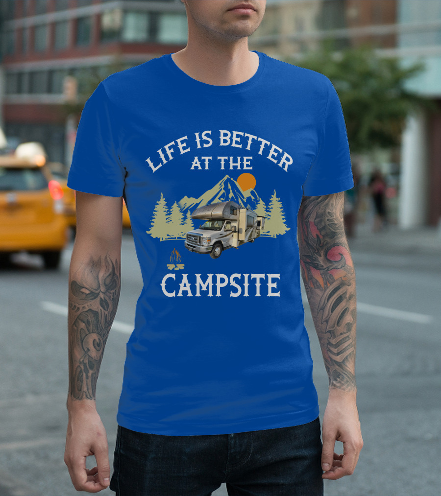 Life Is Better At The Campsite Thor Motor Coach Quantum T-Shirt