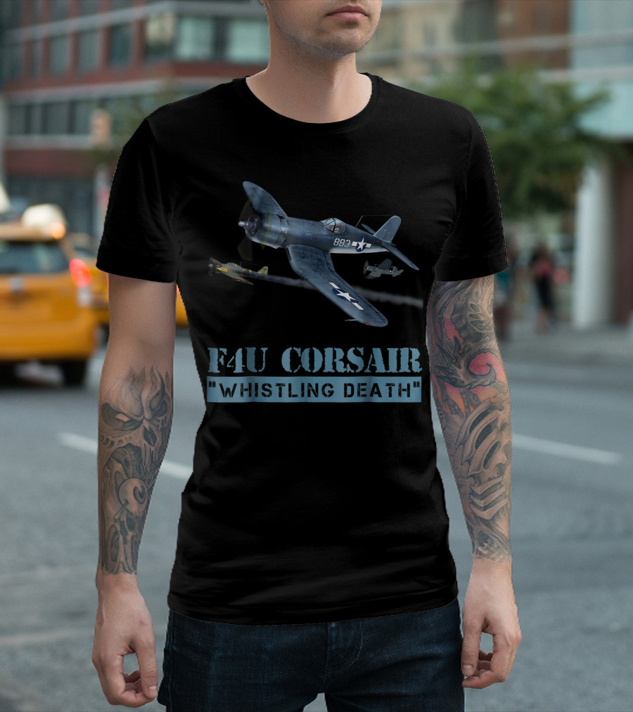 F4U Corsair Whistling Death Awesome Warbird Fighter Planes T-Shirt