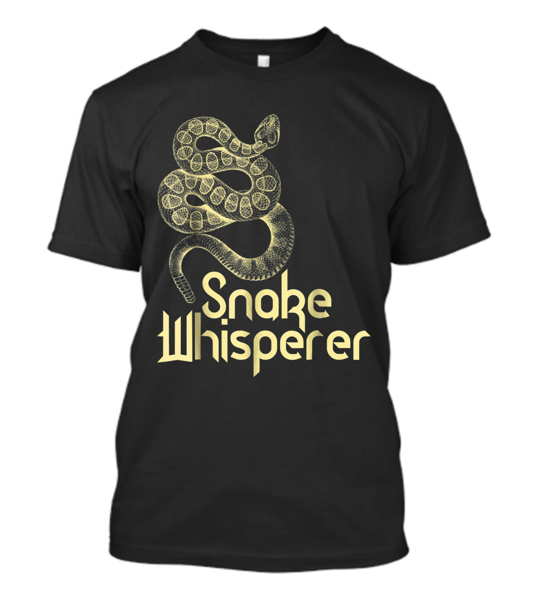 Snake Whisperer Golden Coiled Serpent T-Shirt