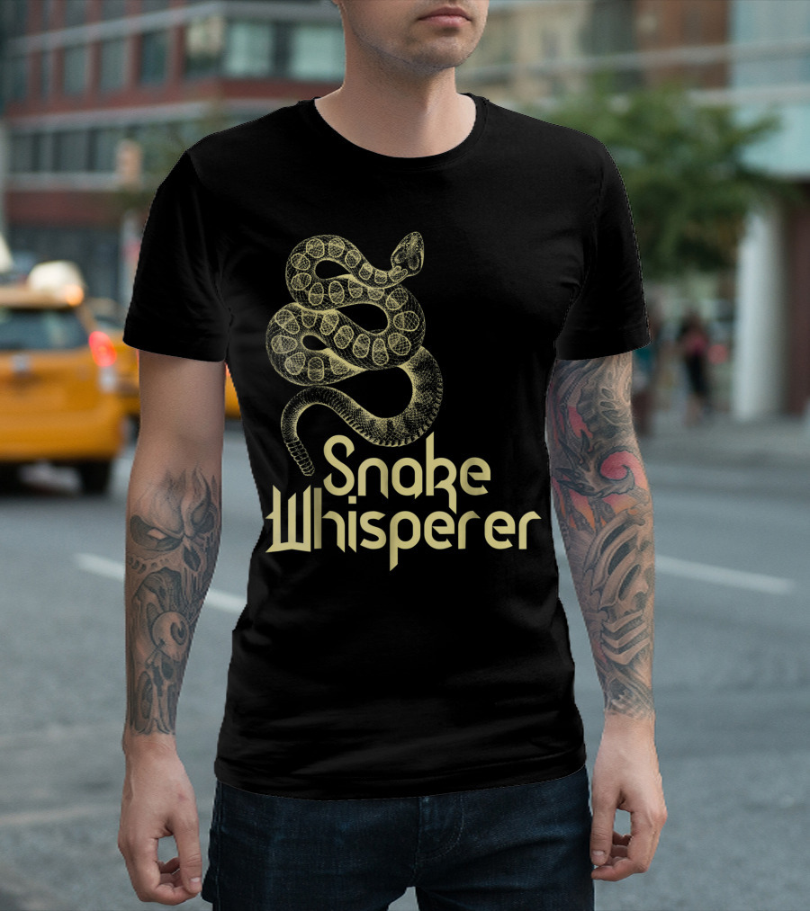 Snake Whisperer Golden Coiled Serpent T-Shirt