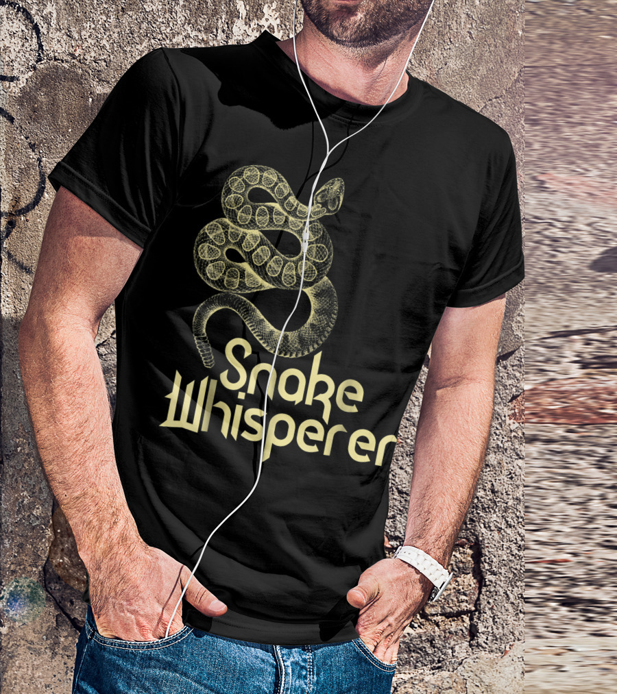 Snake Whisperer Golden Coiled Serpent T-Shirt