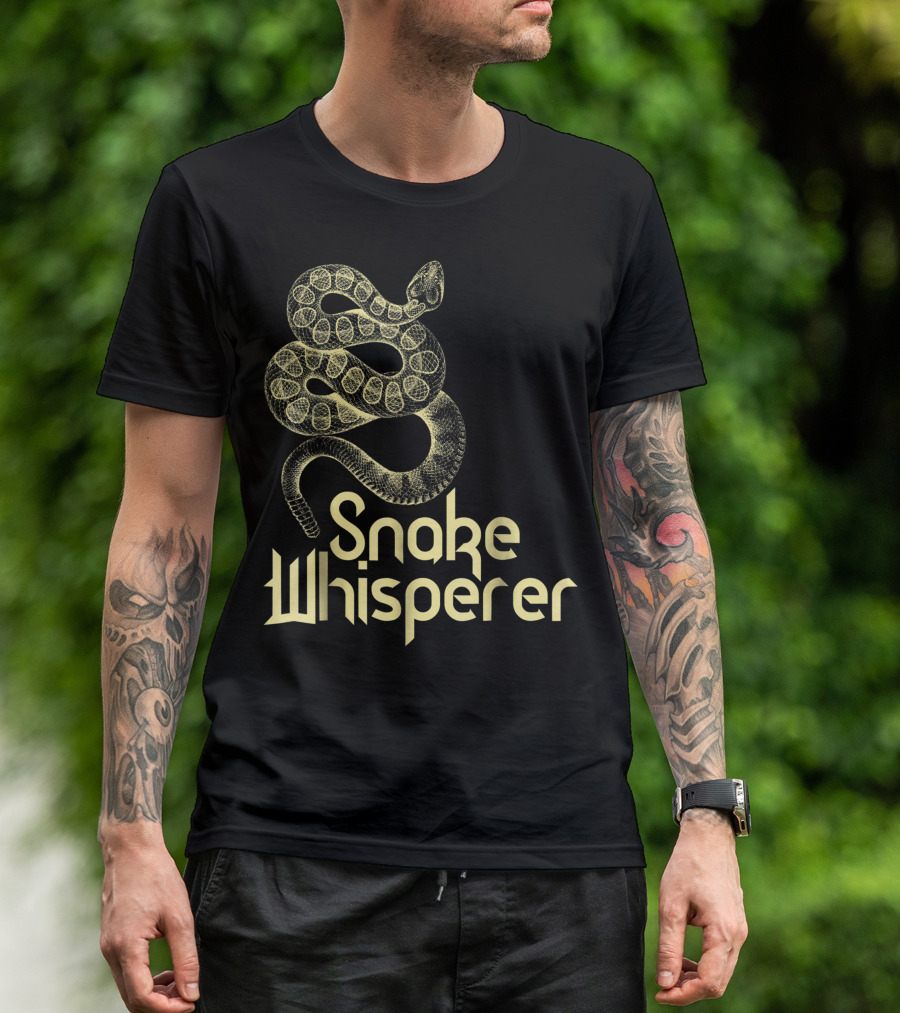 Snake Whisperer Golden Coiled Serpent T-Shirt