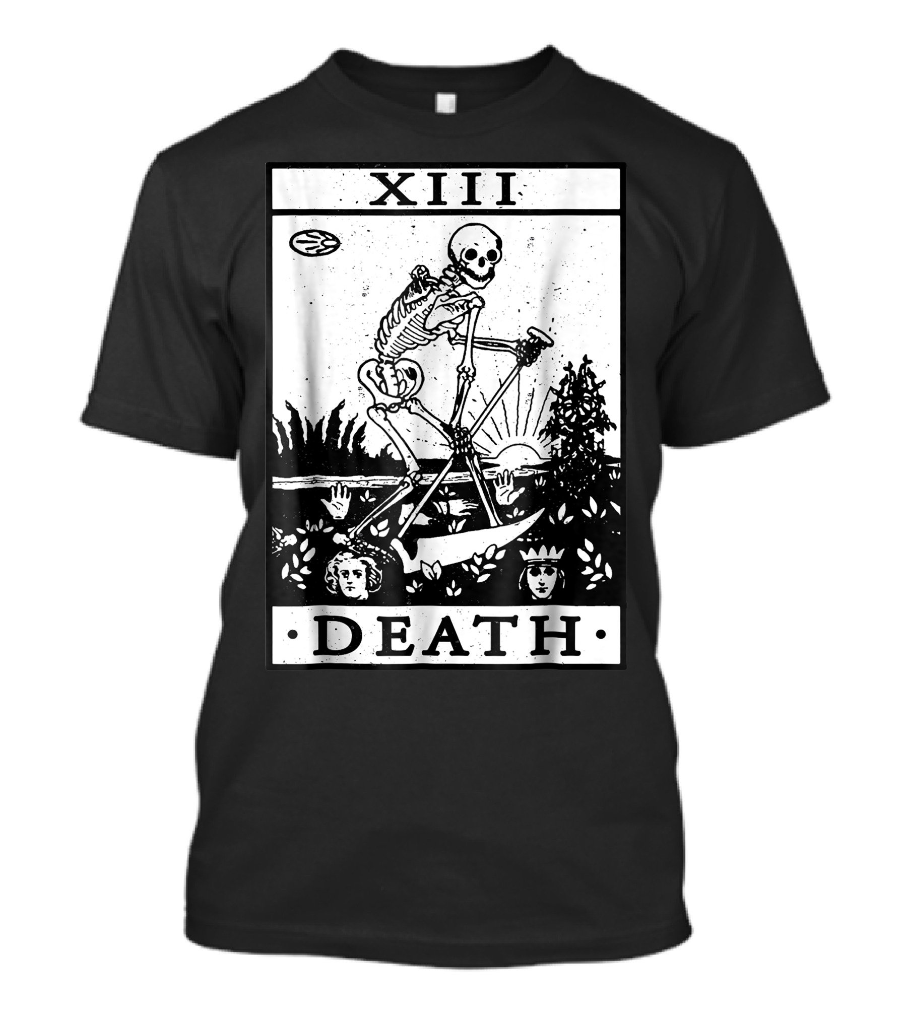 XIII Death Tarot Card Vintage Occult Skeleton Tarot T-Shirt