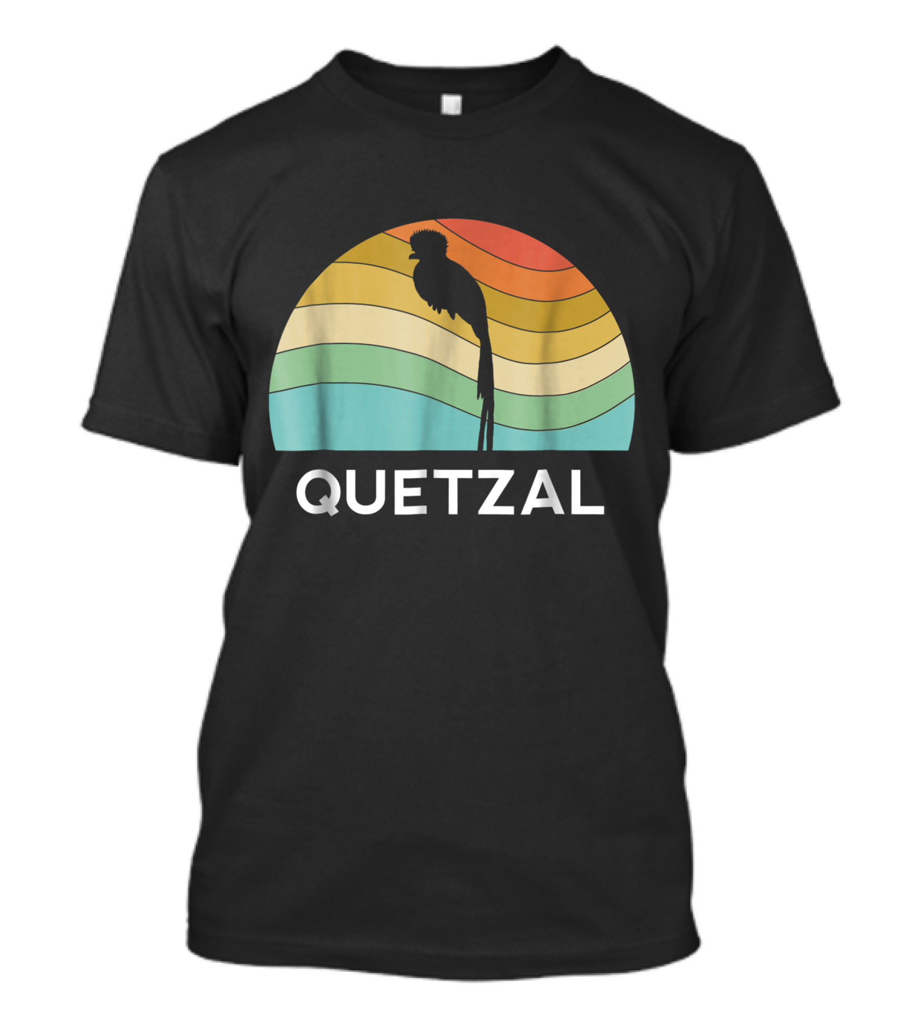 Quetzal Retro Chapin Vintage Guatemala Maya Antigua Rainbow T-Shirt