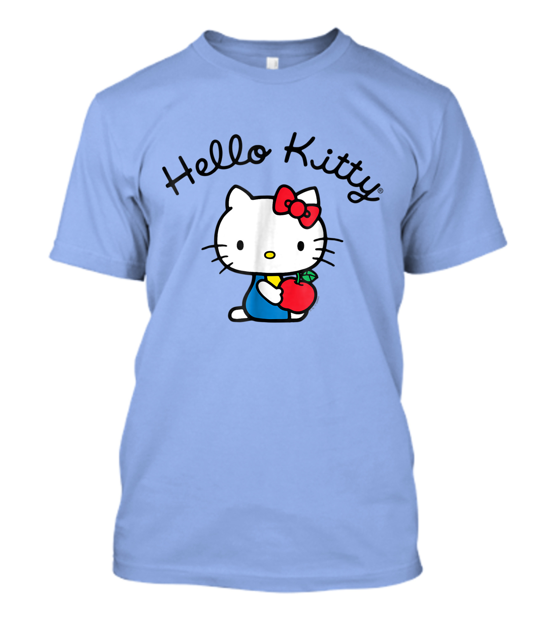 Hello Kitty Retro Sitting With Red Apple T-Shirt