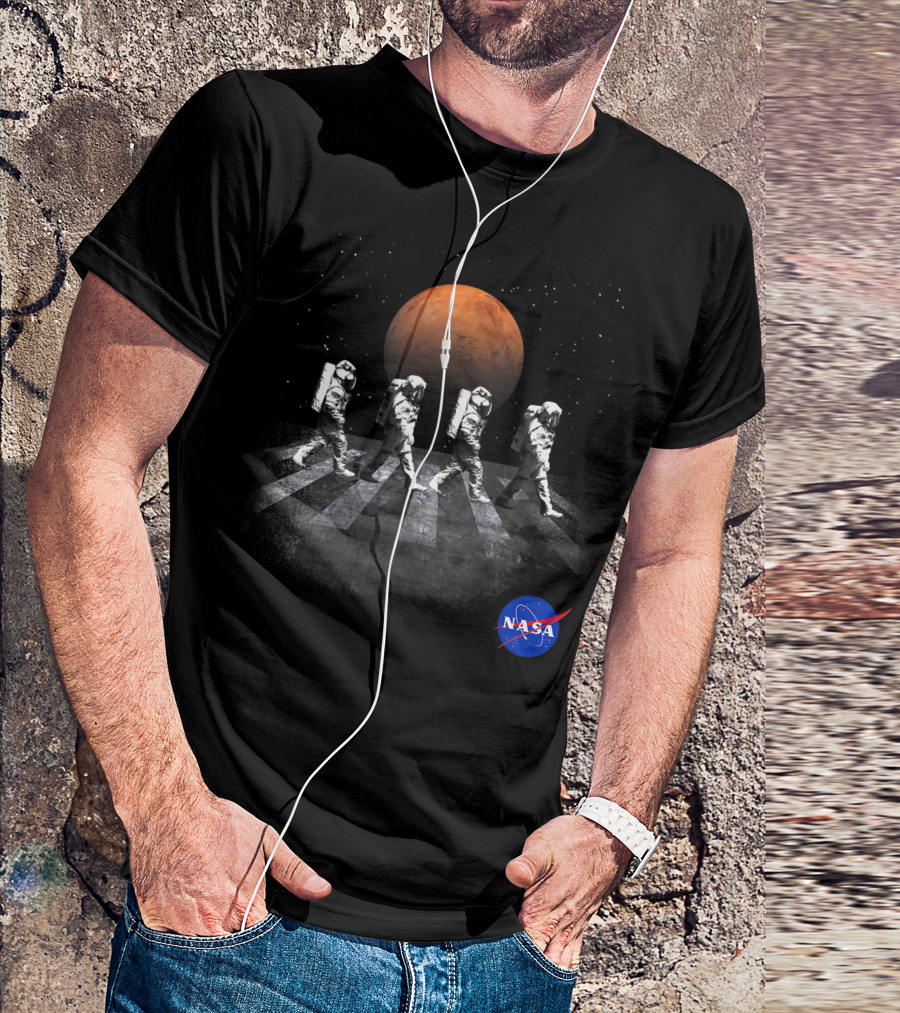 NASA Astronauts Walking In Space On Mars Abbey Road T-Shirt