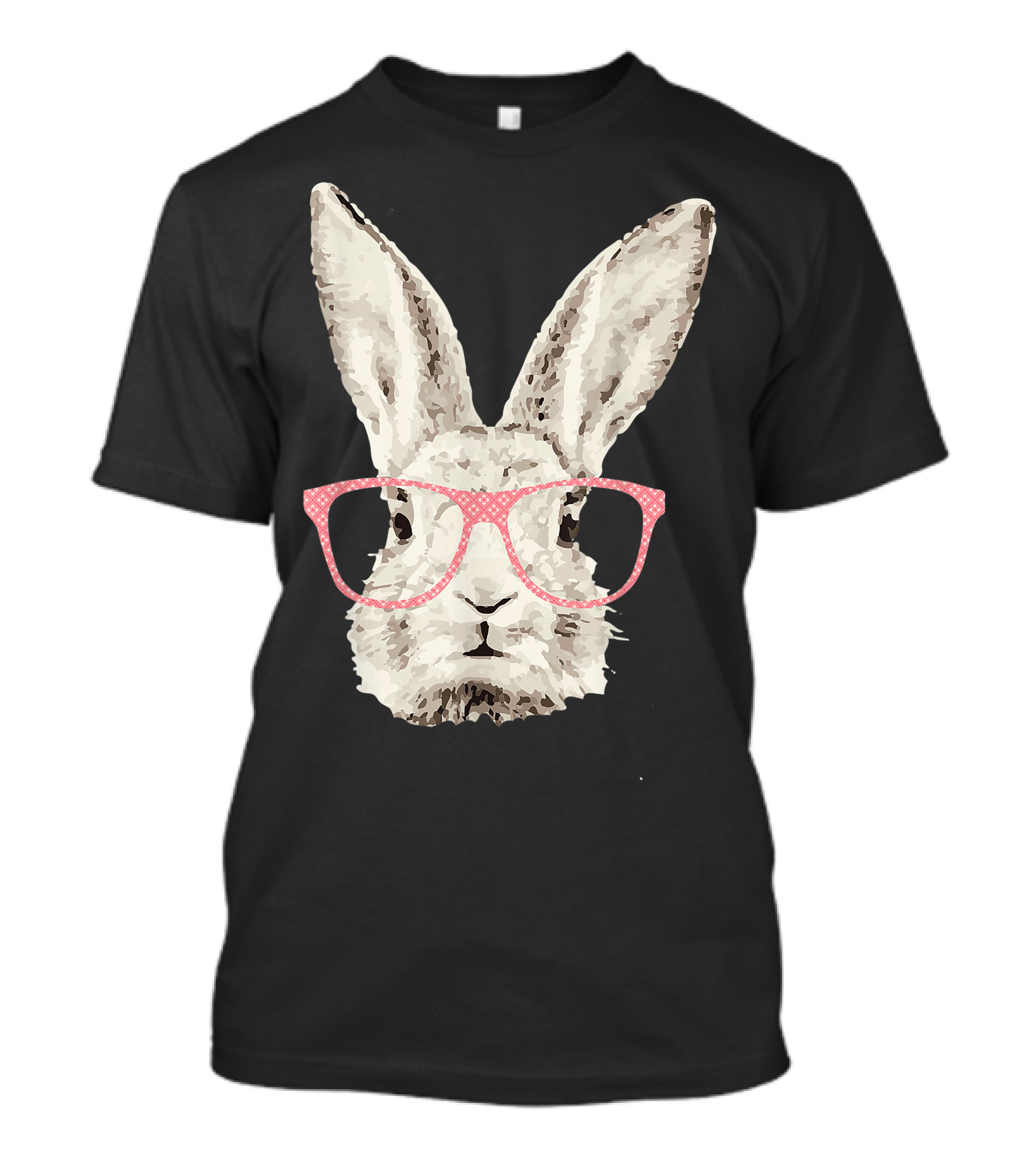 Cute Bunny Pink Glasses Funny Hipster Easter Rabbit T-Shirt