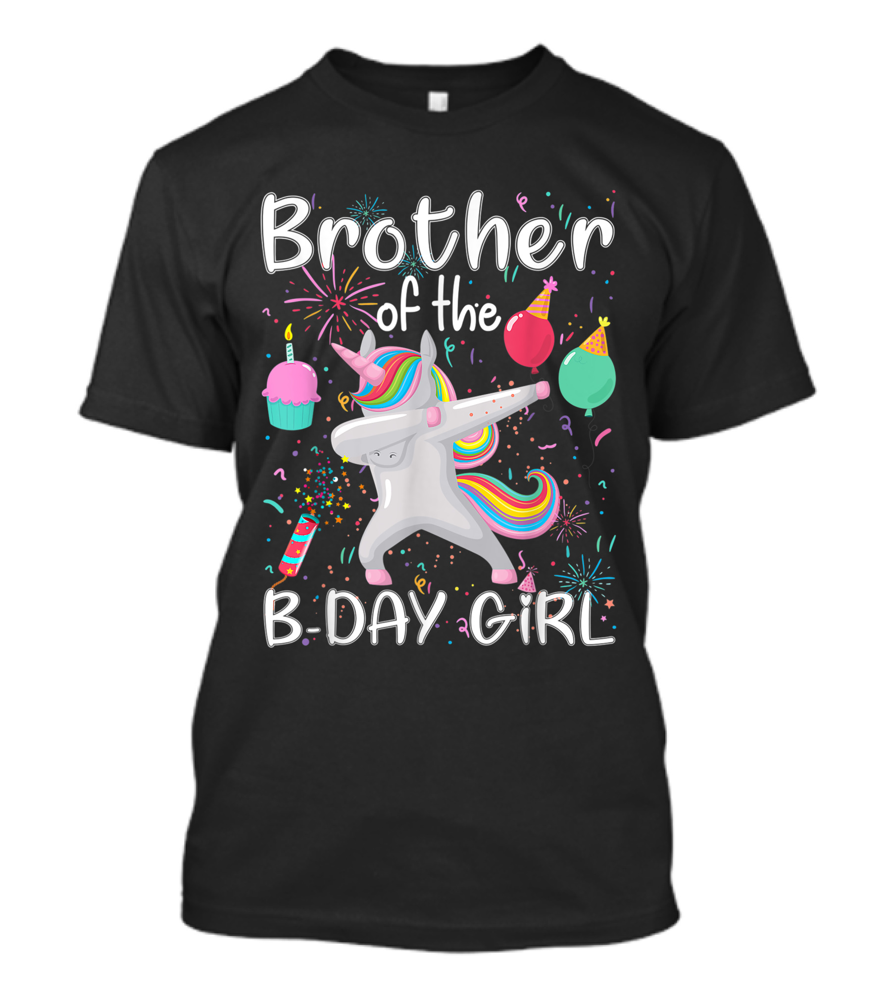 Brother Of The B-Day Girl Unicorn Dabbing Party T-Shirt