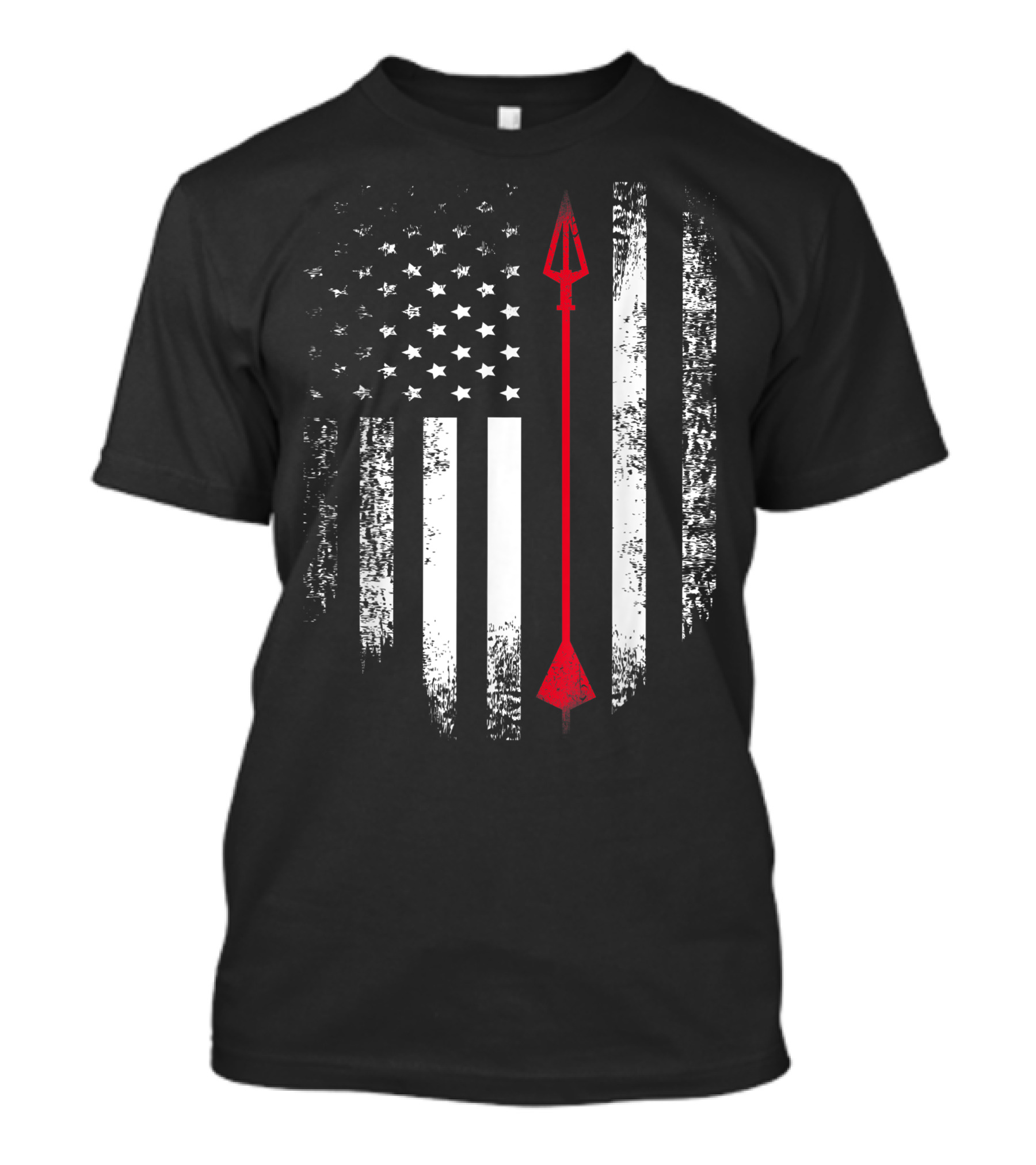 American Flag Archery Vintage Red White Arrow USA T-Shirt