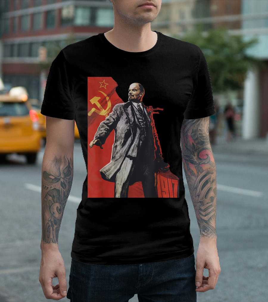 Lenin Soviet Union USSR Russia 1917 Retro Vintage Jersey T-Shirt