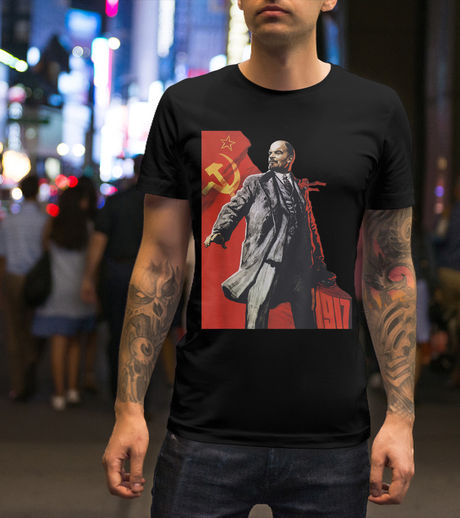 Lenin Soviet Union USSR Russia 1917 Retro Vintage Jersey T-Shirt