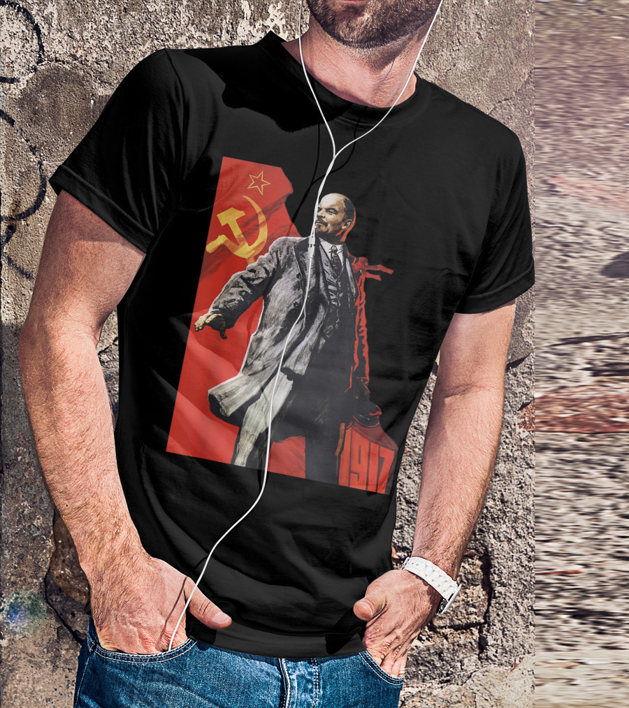 Lenin Soviet Union USSR Russia 1917 Retro Vintage Jersey T-Shirt