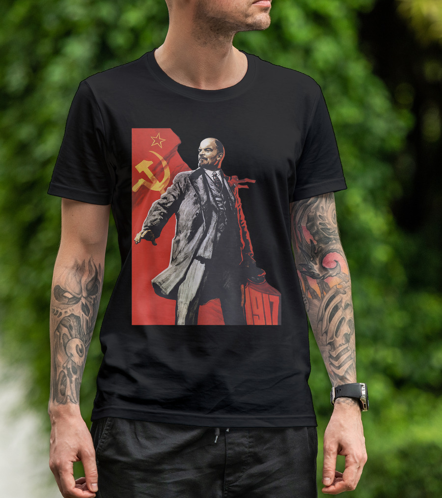Lenin Soviet Union USSR Russia 1917 Retro Vintage Jersey T-Shirt