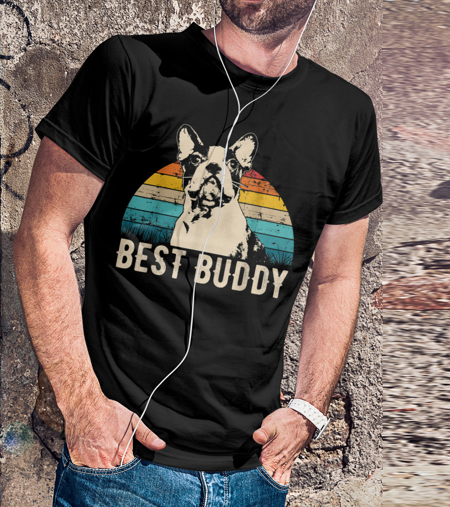 Best Buddy Retro Boston Terrier T-Shirt