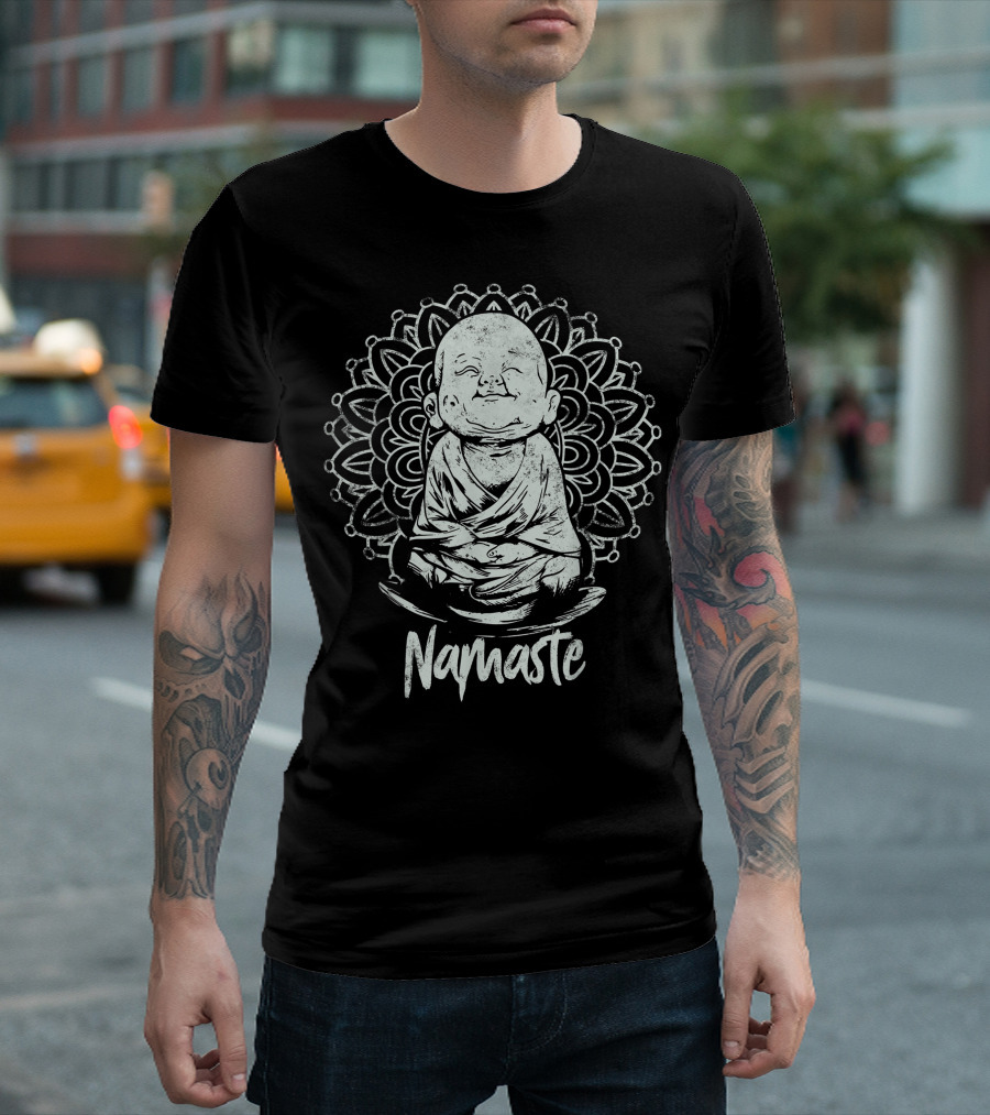 Buddha Namaste Meditation Yoga Mandala T-Shirt