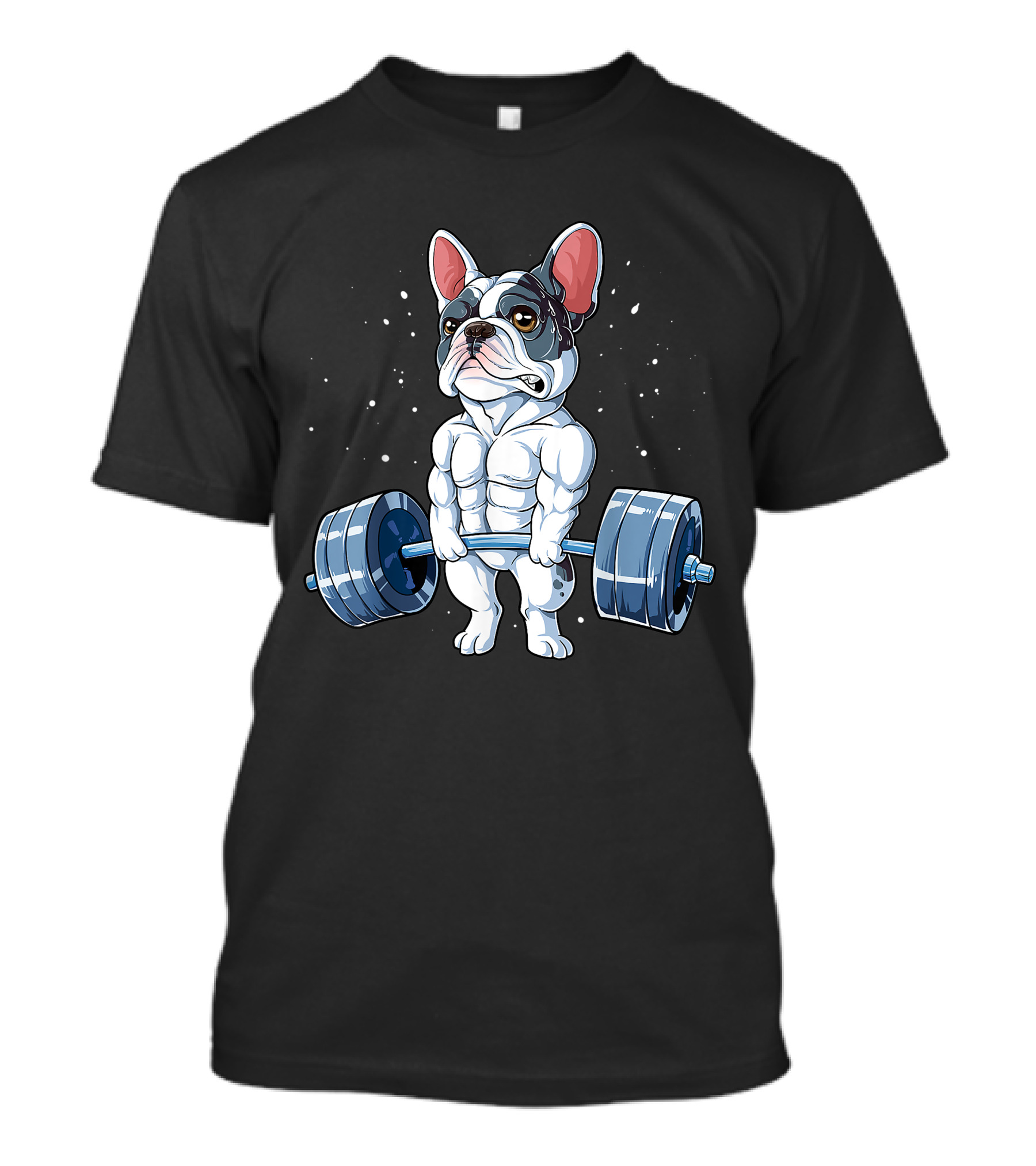 French Bulldog Weightlifting Deadlift Fitness Gym Men Funny T-Shirt