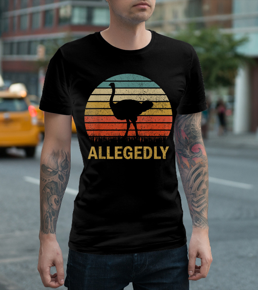 Allegedly Vintage Retro Ostrich Lover T-Shirt
