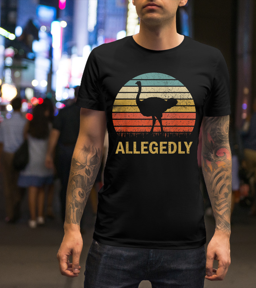 Allegedly Vintage Retro Ostrich Lover T-Shirt