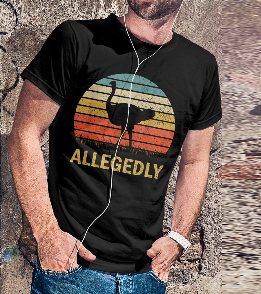 Allegedly Vintage Retro Ostrich Lover T-Shirt