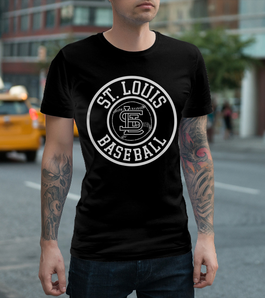 St Louis Baseball SL Badge Vintage Missouri T-Shirt