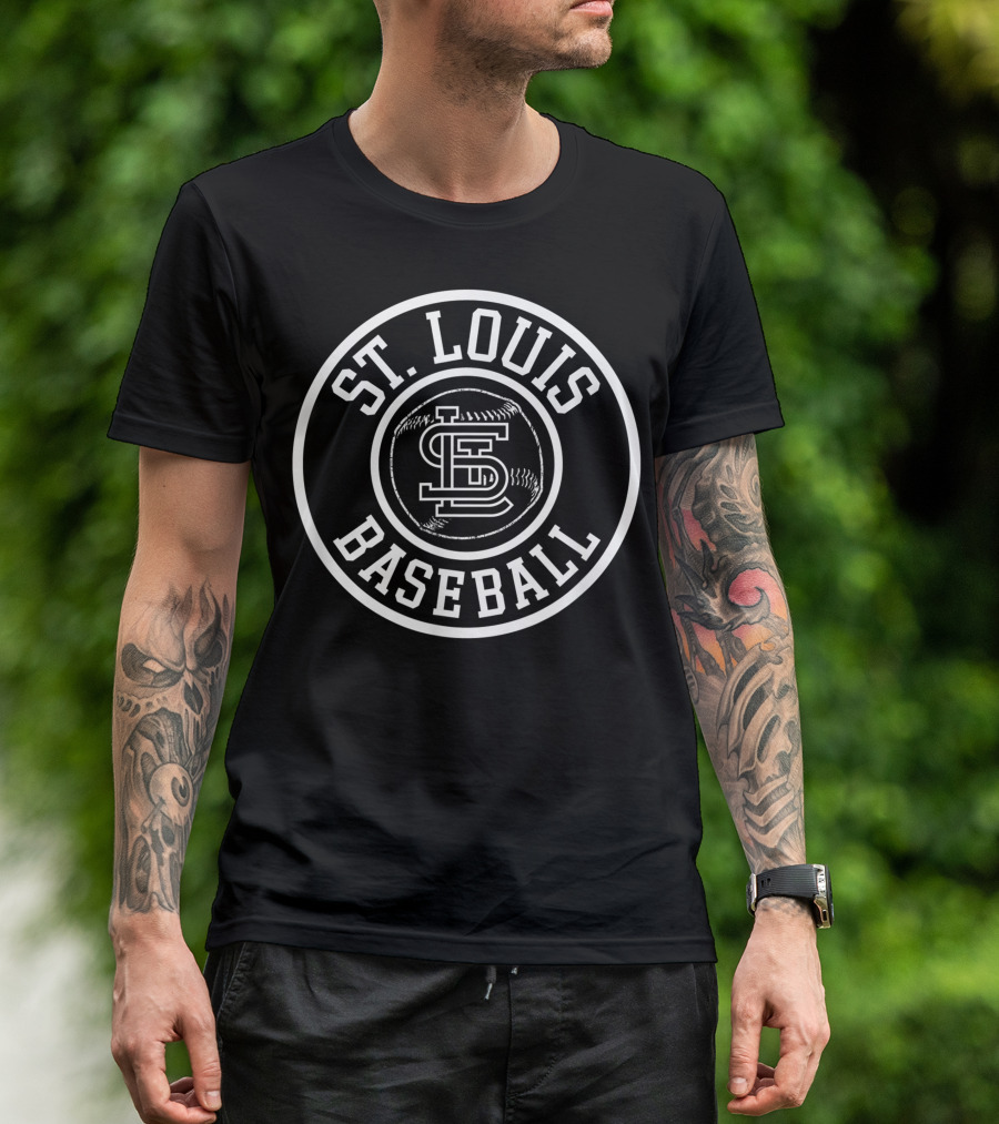 St Louis Baseball SL Badge Vintage Missouri T-Shirt