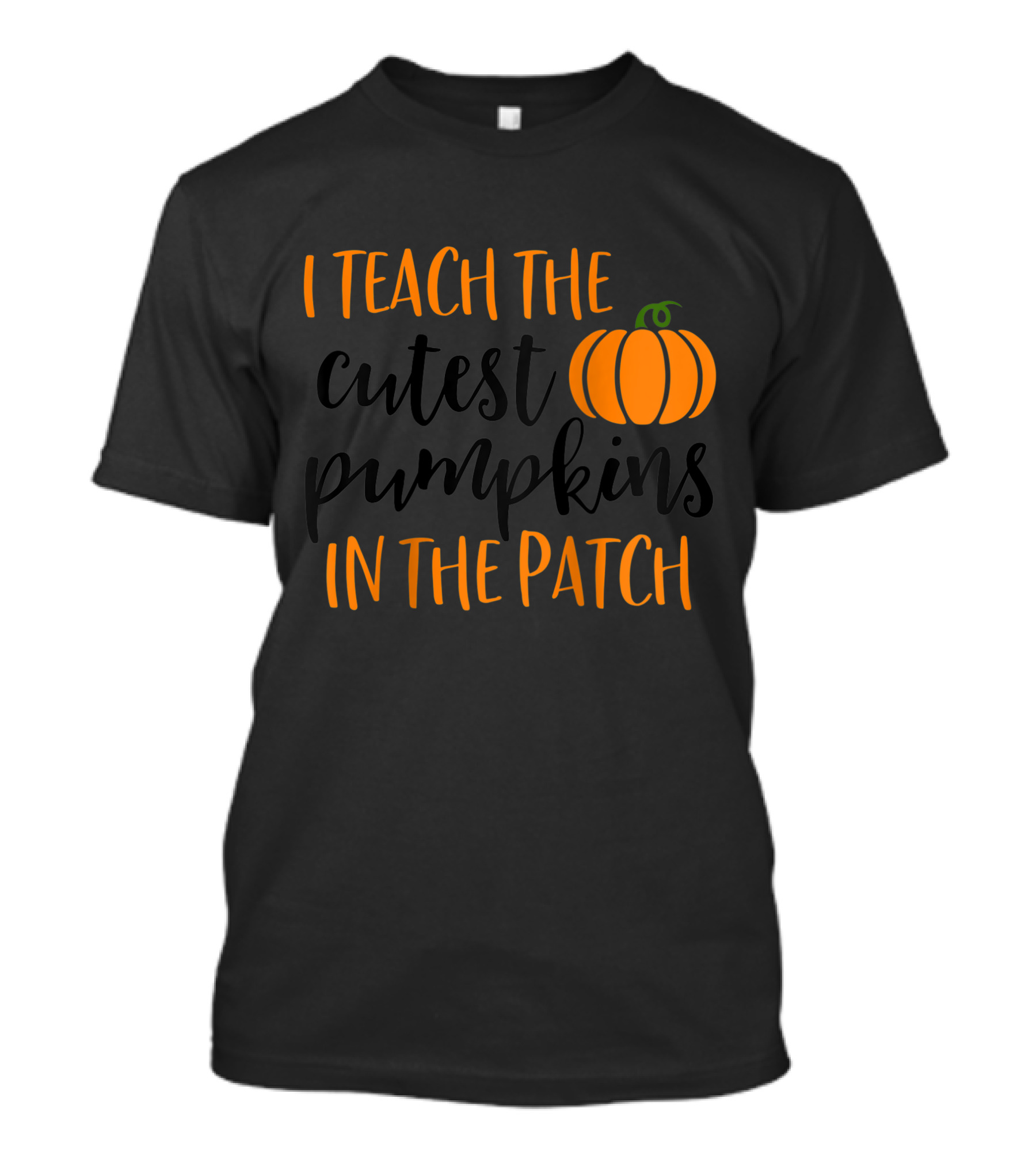 I Teach The Cutest Pumpkins In The Patch Raglan Baseball Fall Teacher T-Shirt
