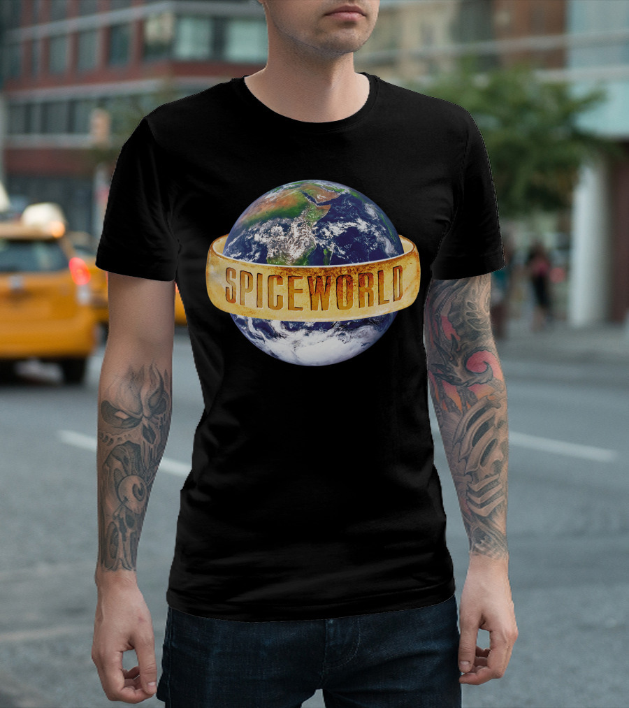 Spice World Globe With Golden Ring Band T-Shirt