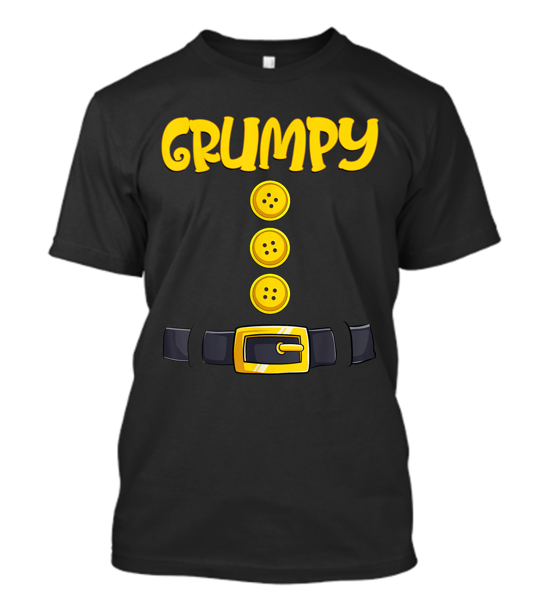 Grumpy Halloween Dwarf Costume Belt Buckle Buttons T-Shirt