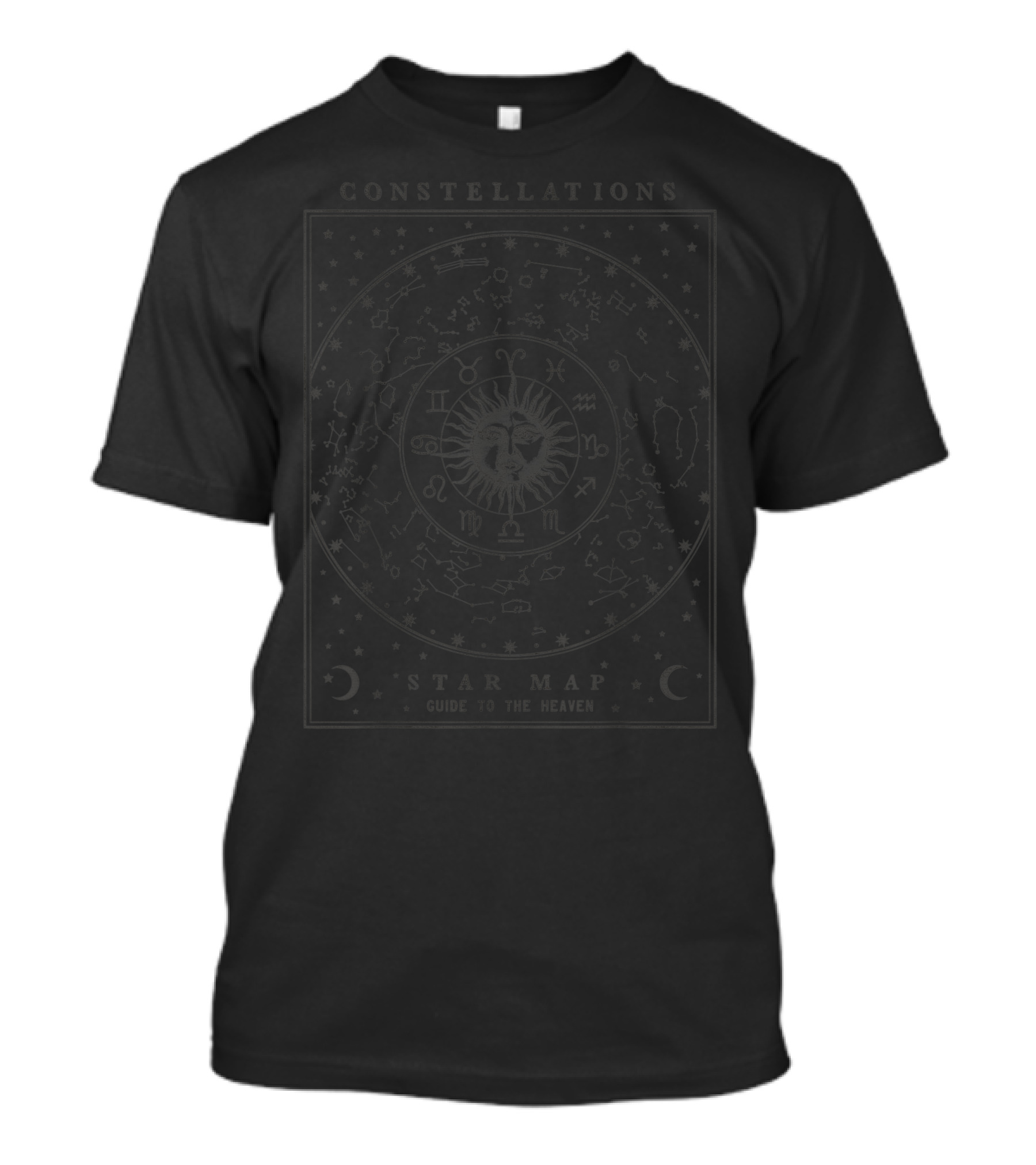 Constellations Star Map Guide To The Heaven Zodiac Wheel T-Shirt