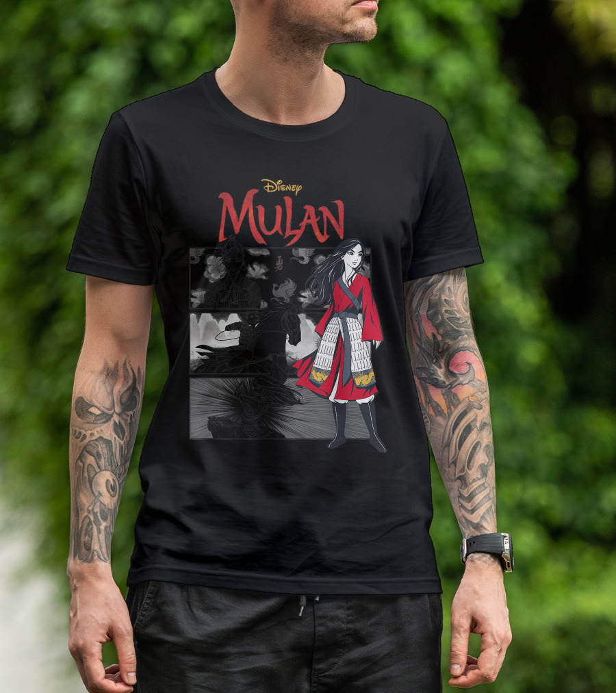 Disney Mulan Red Ensemble Comic Panel T-Shirt