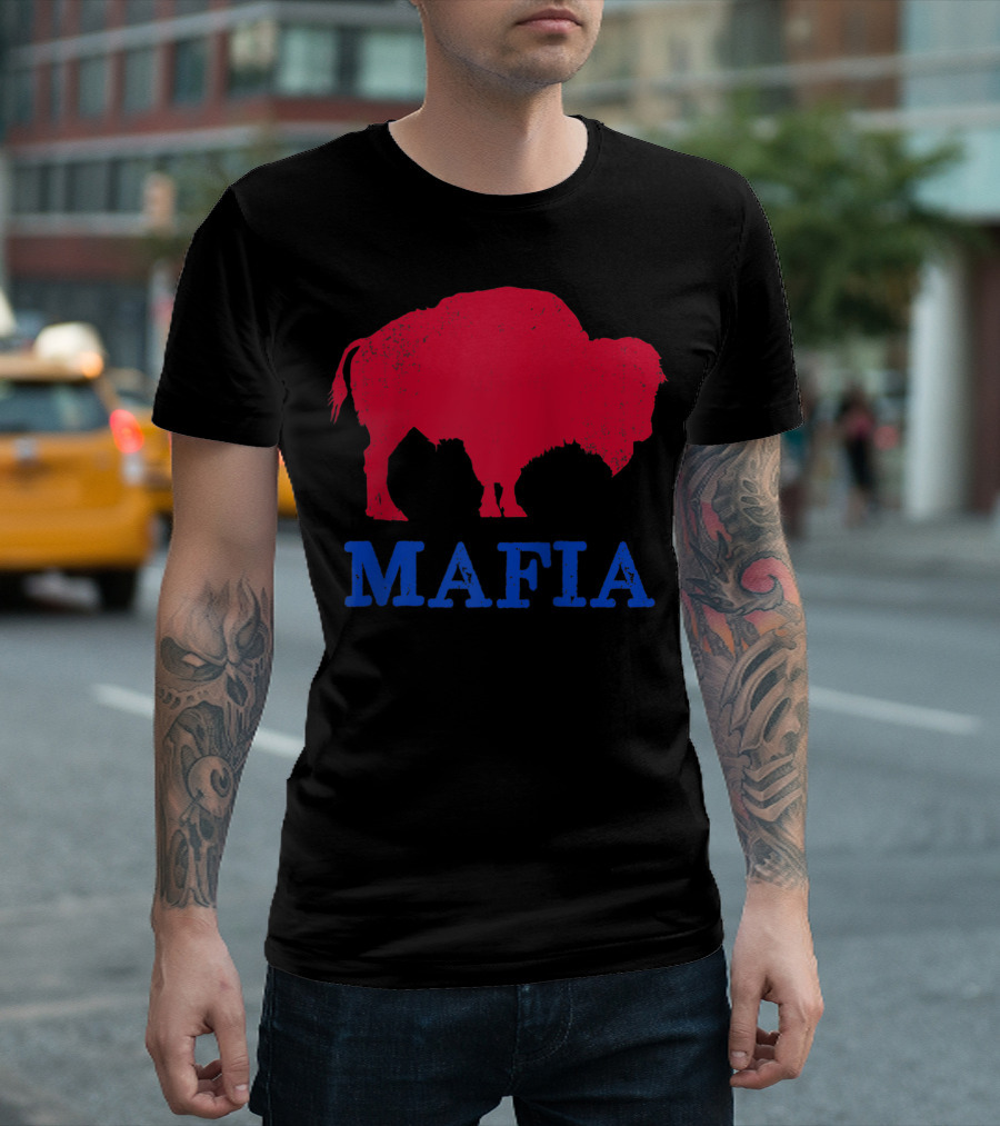 Buffalo Bills Mafia 716 Buffalo New York Red Blue Raglan Baseball Wny Bflo T-Shirt