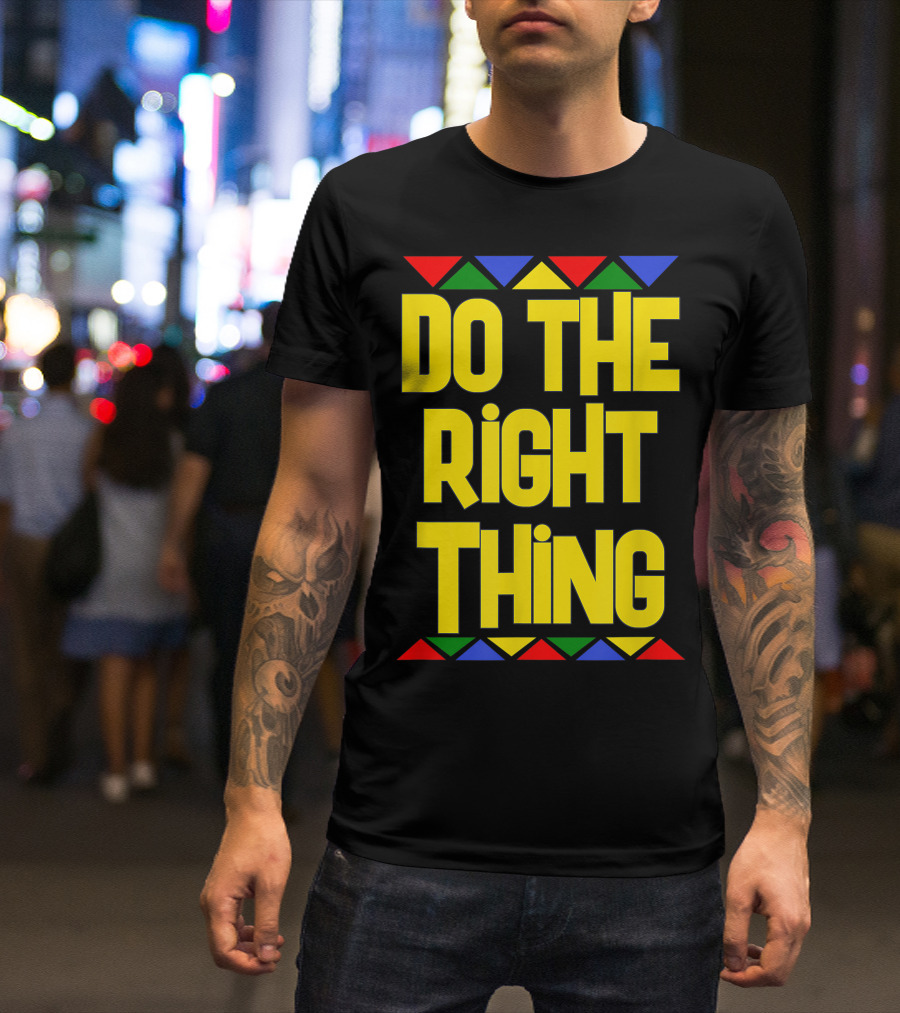 Do The Right Thing Spike Lee Joint 1989 Yellow Text With Geometric T-Shirt