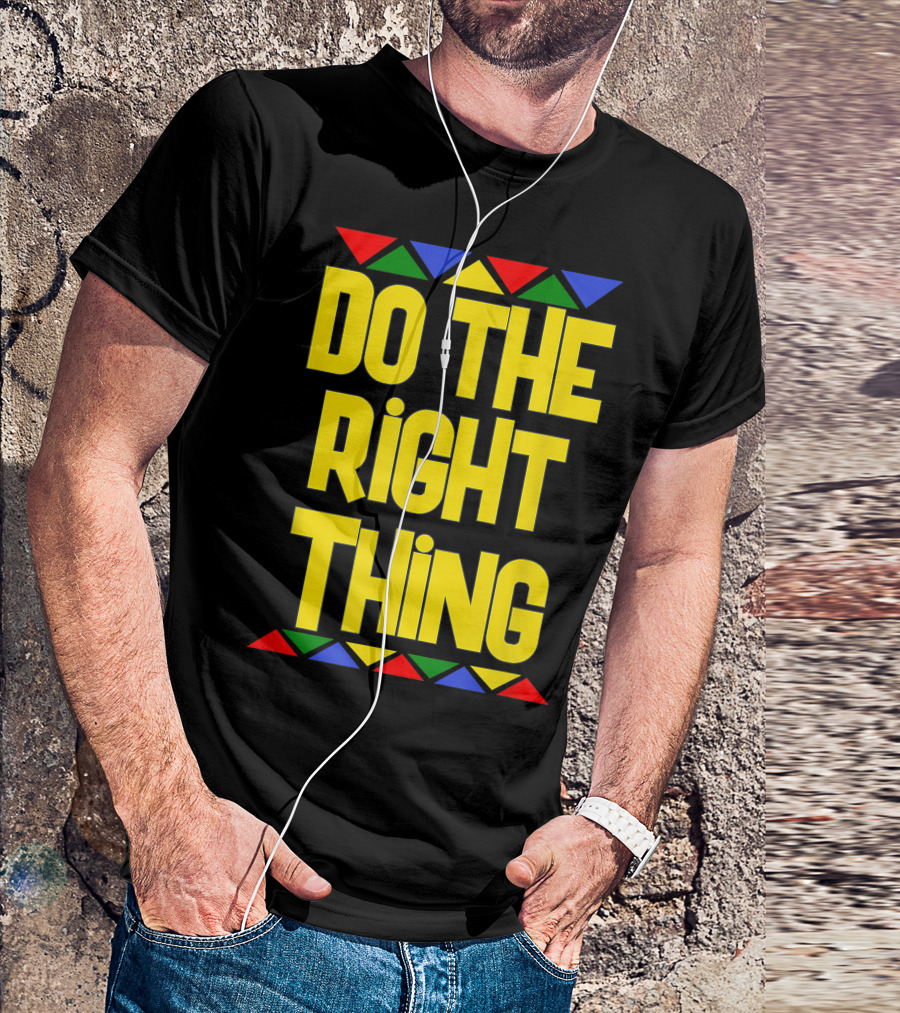 Do The Right Thing Spike Lee Joint 1989 Yellow Text With Geometric T-Shirt