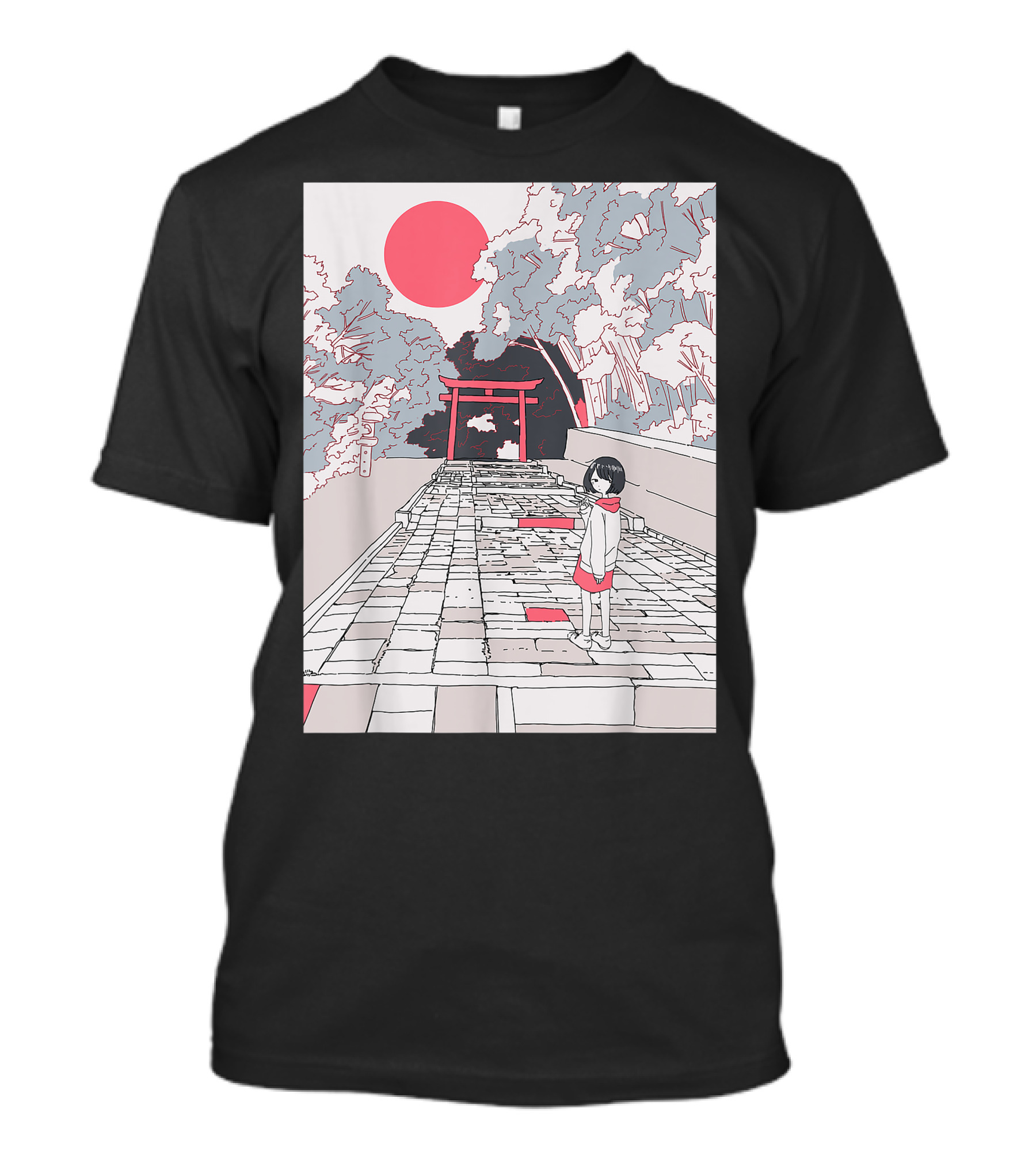 Retro 90s Japanese Manga Aesthetic Lofi Soft Grunge Anime Scene T-Shirt