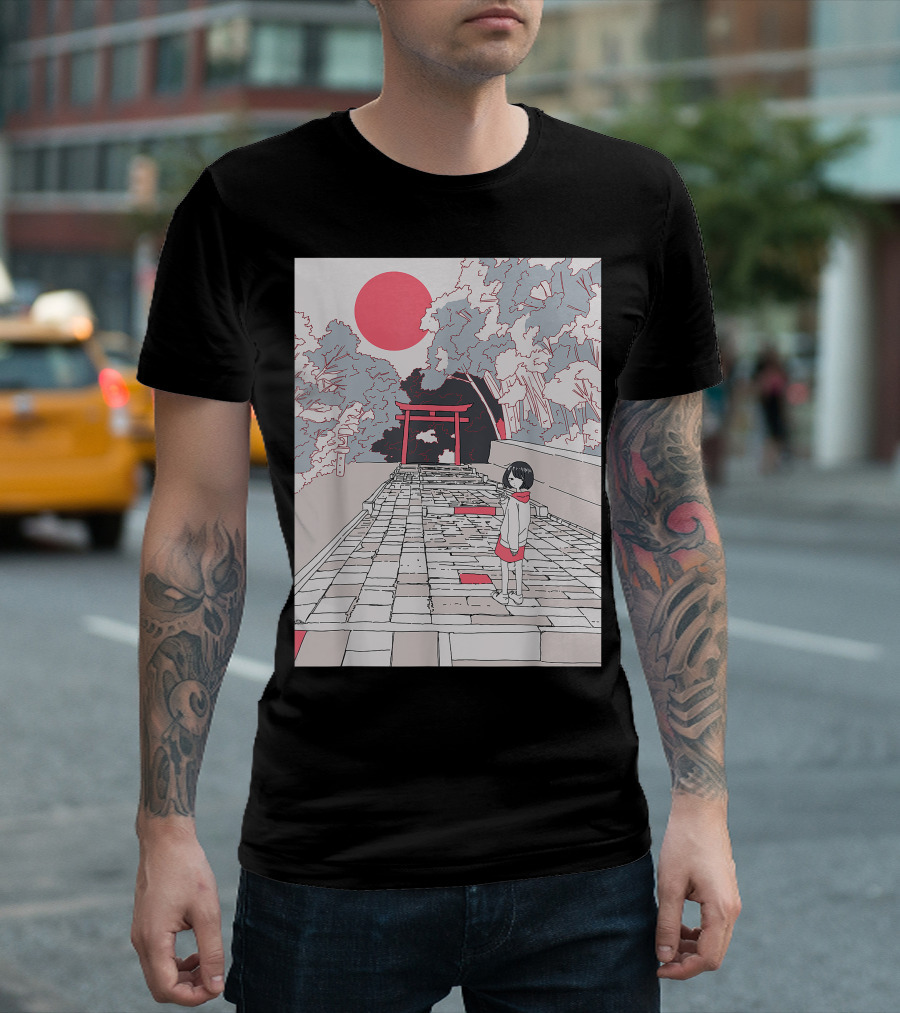 Retro 90s Japanese Manga Aesthetic Lofi Soft Grunge Anime Scene T-Shirt