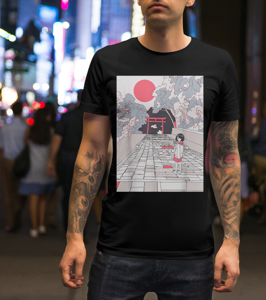 Retro 90s Japanese Manga Aesthetic Lofi Soft Grunge Anime Scene T-Shirt