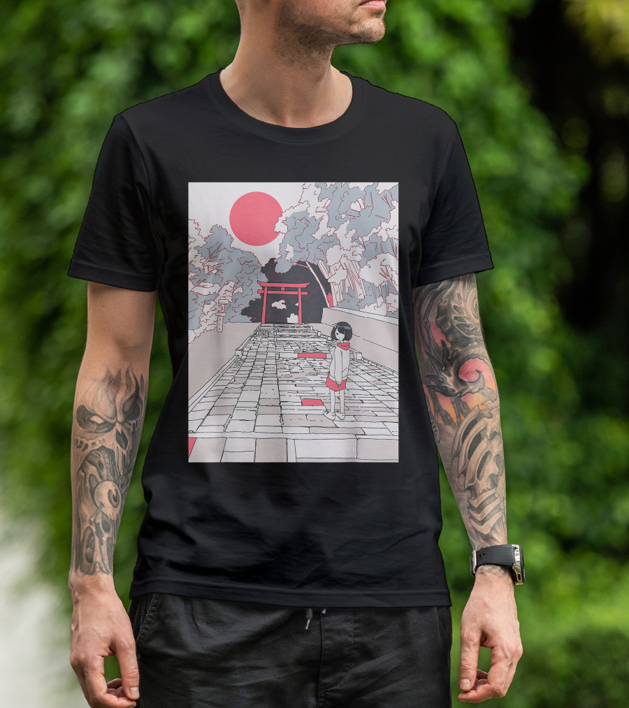 Retro 90s Japanese Manga Aesthetic Lofi Soft Grunge Anime Scene T-Shirt