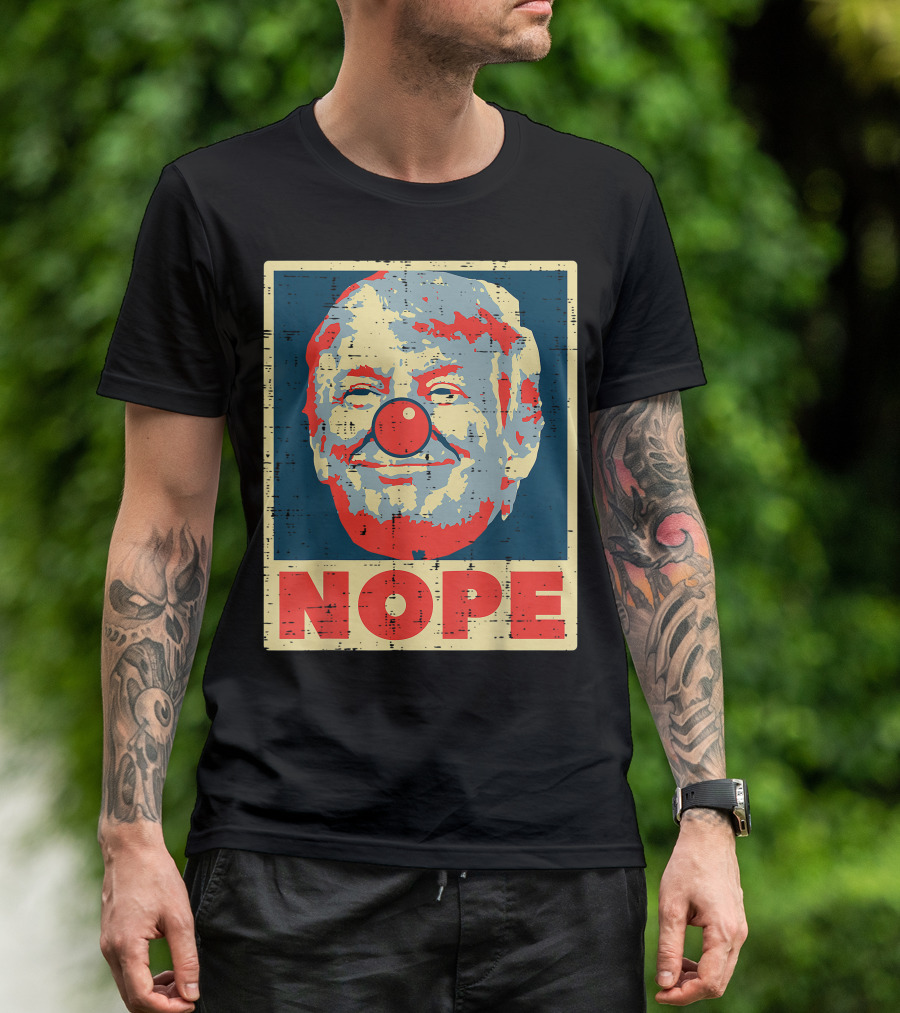 Nope Anti Trump Clown Vintage Retro Impeach No Donald T-Shirt