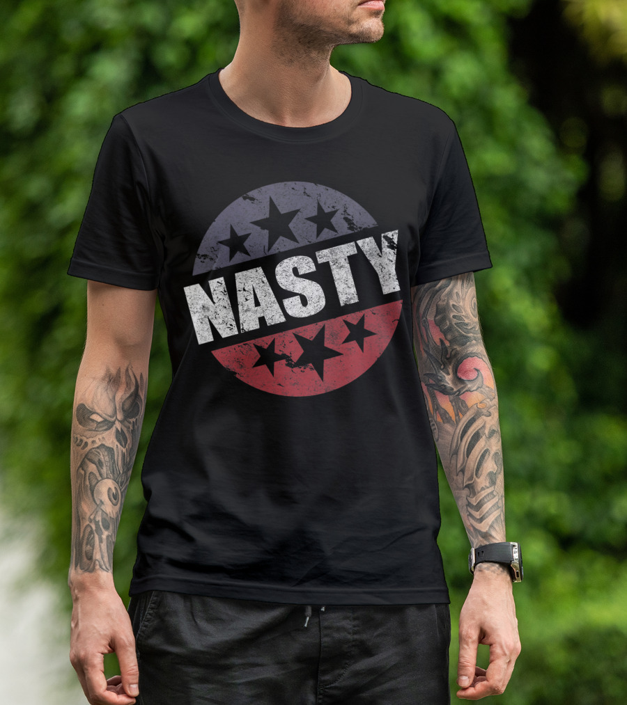 Nasty Woman Feminist Election Voting Stars T-Shirt