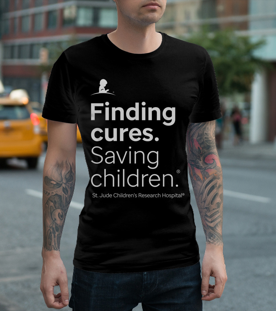 St Jude Children's Research Hospital Finding Cures Saving Children Red T-Shirt