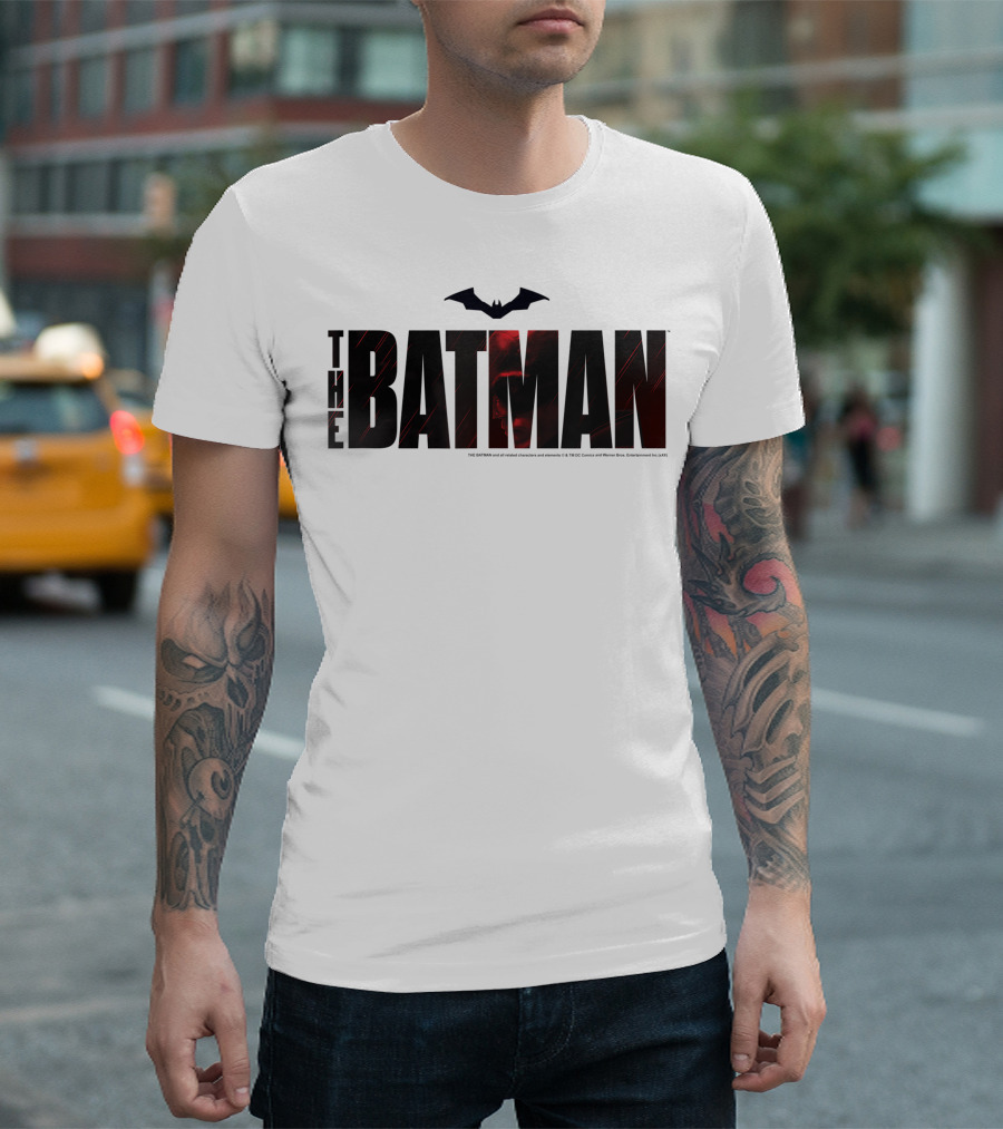Dc Fandome The Batman Dark Logo Red Fill T-Shirt