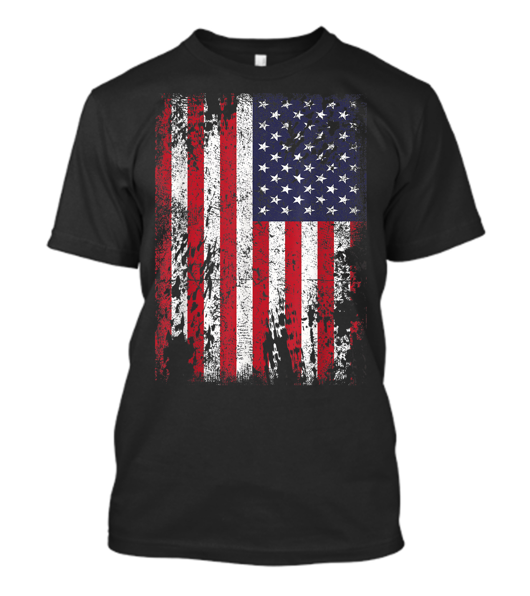 Distressed Retro Vintage American Flag USA T-Shirt